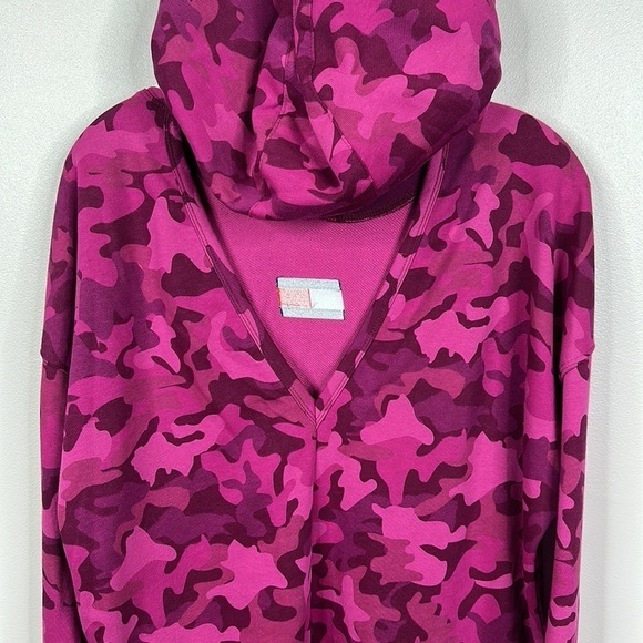 Tommy Hilfiger Sport Drop Shoulder Long Sleeve Camouflage V-Back Cutout Hoodie S - Picture 7 of 8